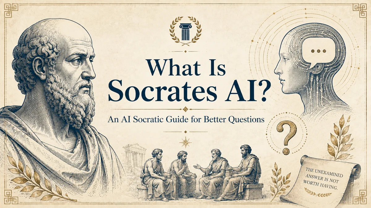 A Socratic question path connecting Platonic source texts to an AI conversation
